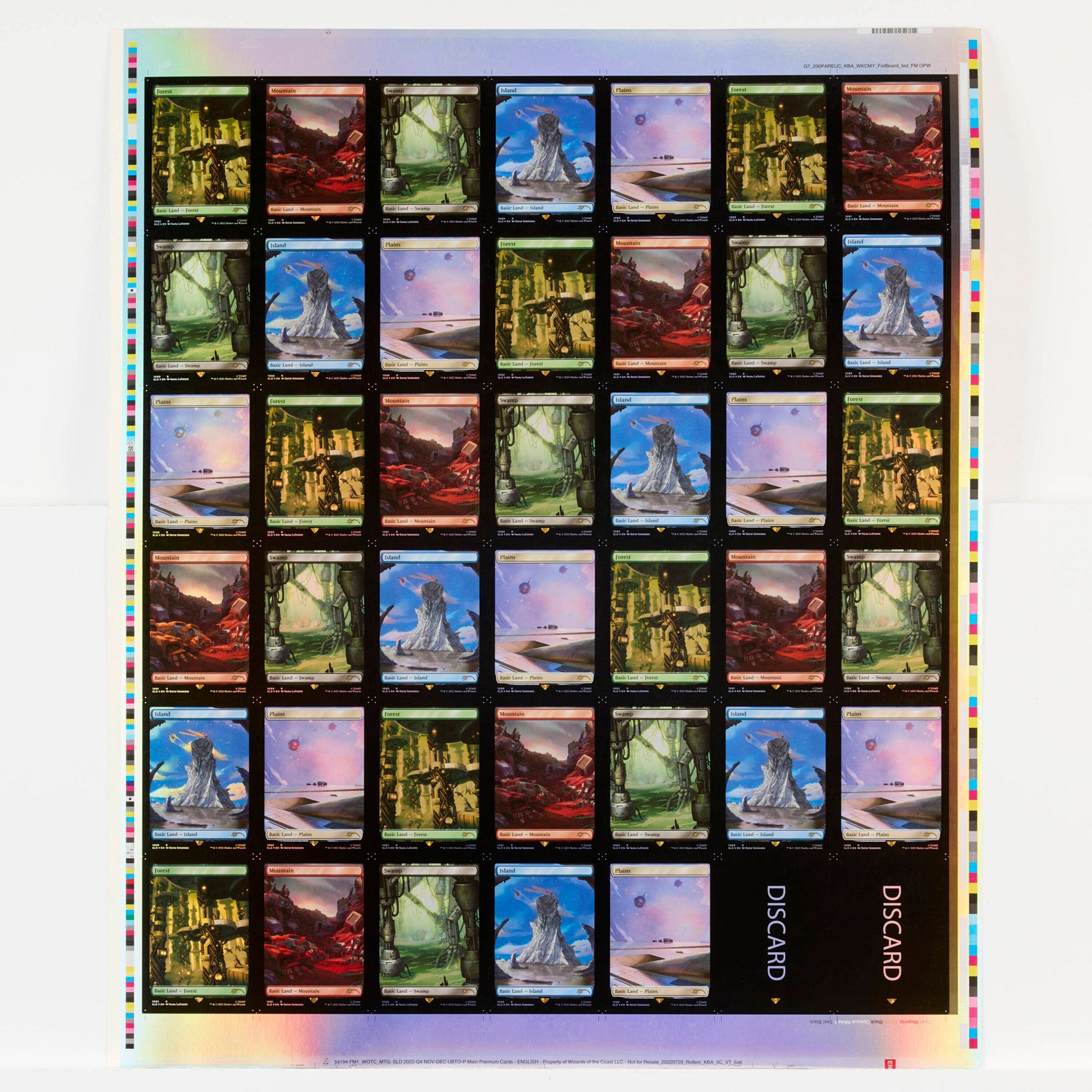 Magic the Gathering - Uncut Sheet: Secret Lair Drop: Transformers - Lands (non-foil)