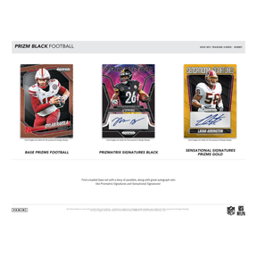 2025 Panini Prizm Black Football Hobby 12 Box Case