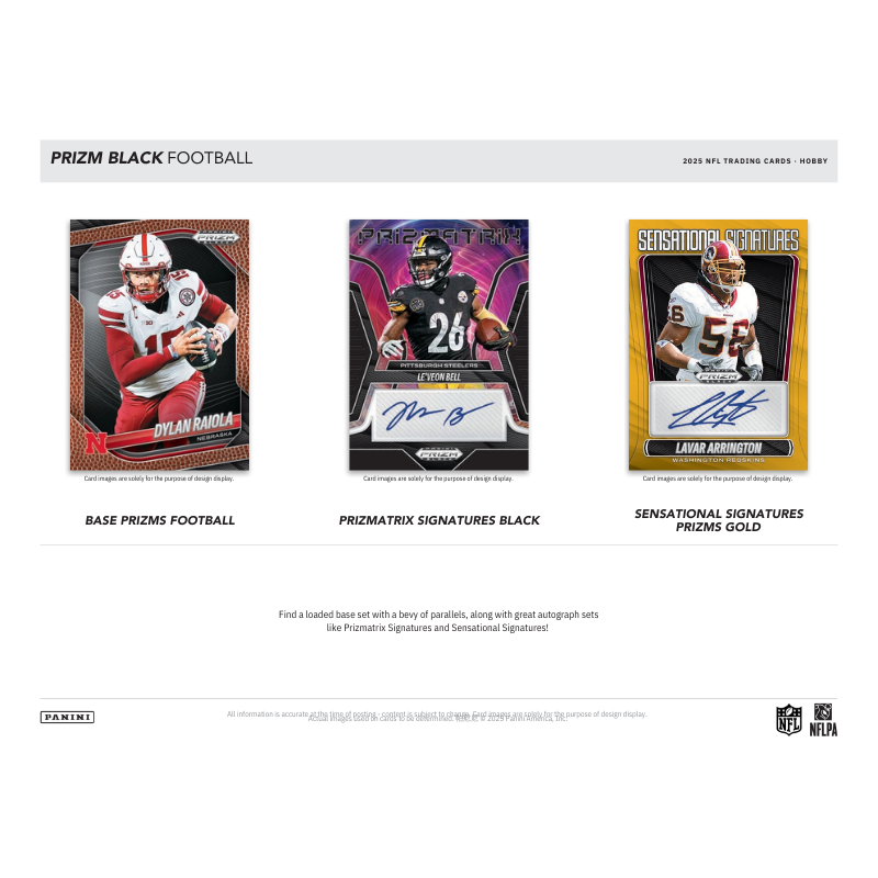 2025 Panini Prizm Black Football Hobby Box