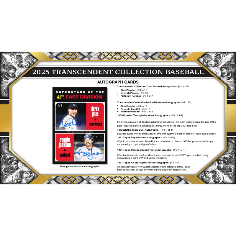2025 Topps Transcendent Collection Baseball Hobby Case