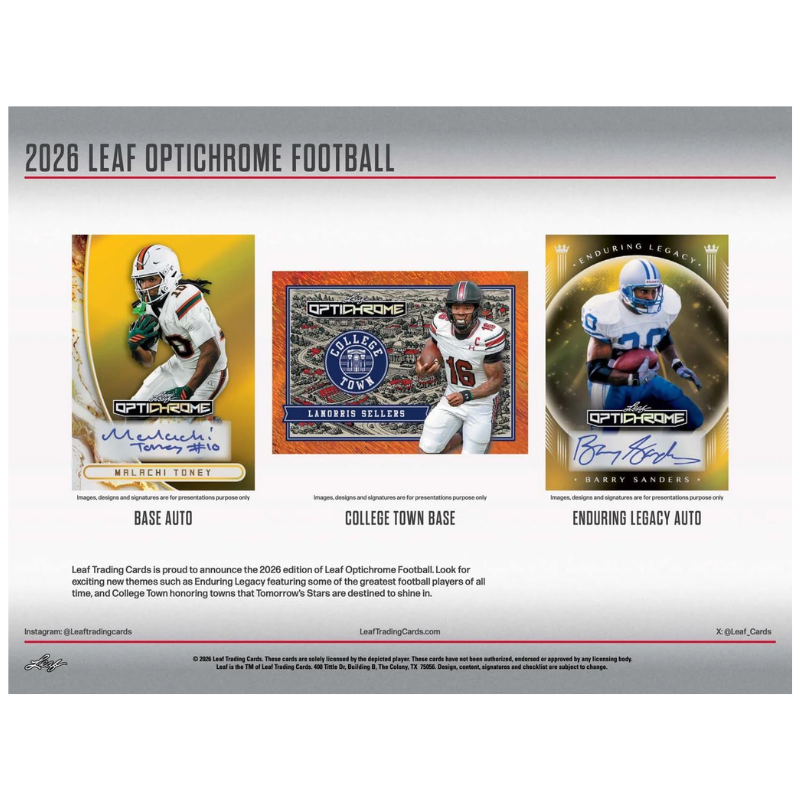 2026 Leaf Optichrome Football Jumbo Box