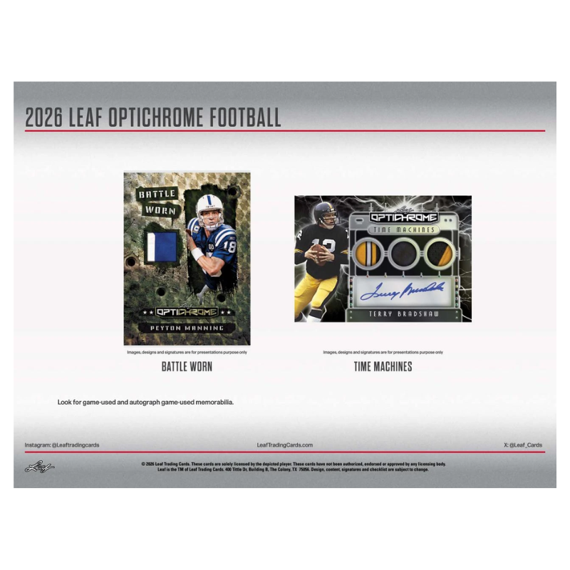 2026 Leaf Optichrome Football Jumbo Box