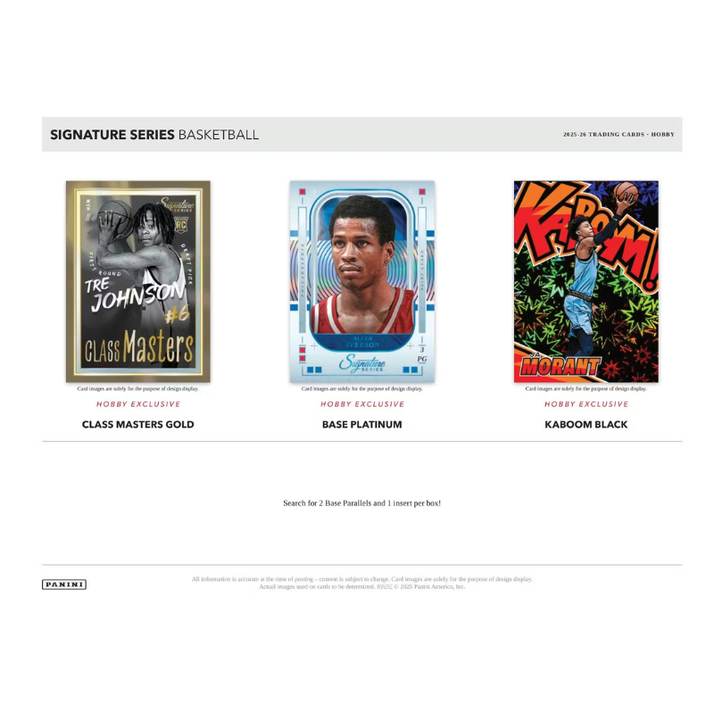 2025/26 Panini Signature Series Basketball Hobby 12 Box Case