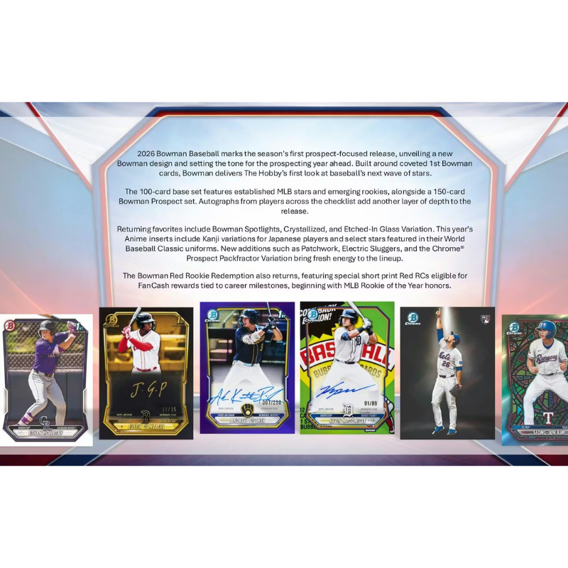 2026 Bowman Baseball Delight 6 Box Case