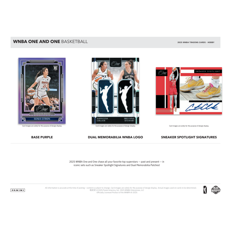 2025 Panini One and One WNBA Basketball Hobby 10 Box Case