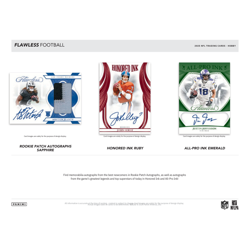 2025 Panini Flawless Football Hobby 2 Box Case