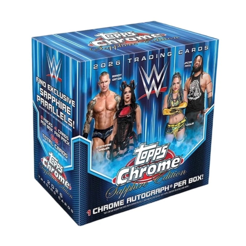 2026 Topps Chrome WWE Hobby Sapphire 10 Box Case