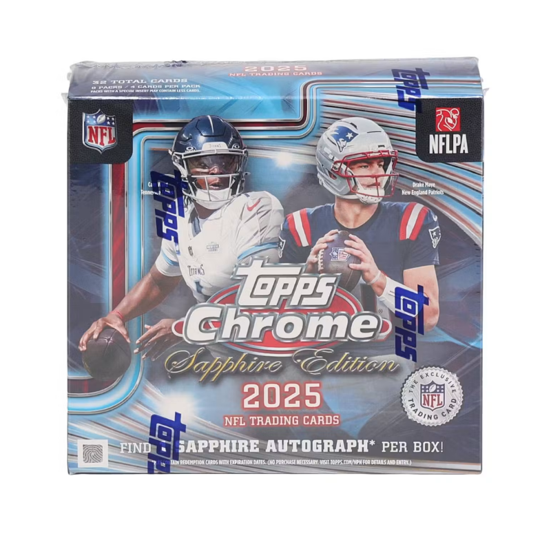 2025 Topps Chrome Football Sapphire Edition 10 Box Case